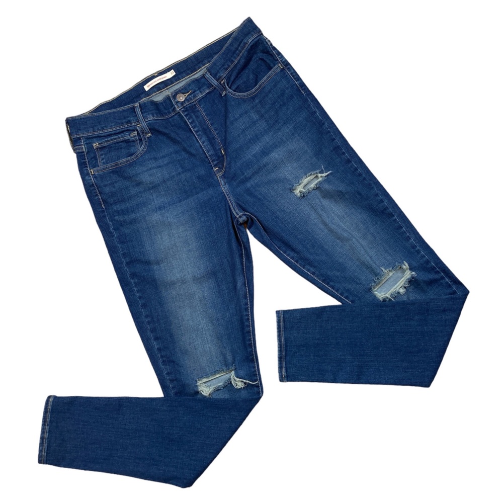 Levi’s 720 high rise super destroyed skinny jeans size 33